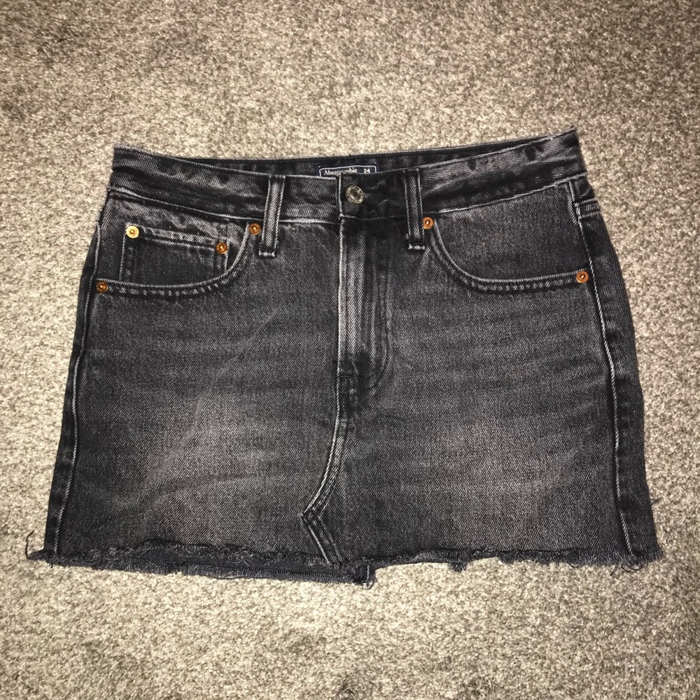 Black jean skirt